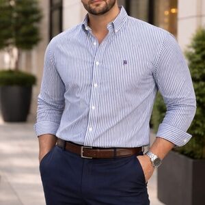 Tommy Hilfiger Men's Striped Button-Down Shirt